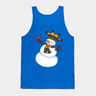 Mr. Snowman loves the Winter Birds Tank Top